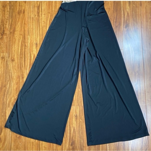 Forever 21 Women's Champagne Black Strapless Wide Leg Jumpsuit Size Small Party - Picture 8 of 16